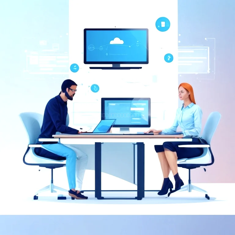 Desarrolladores programando software personalizado